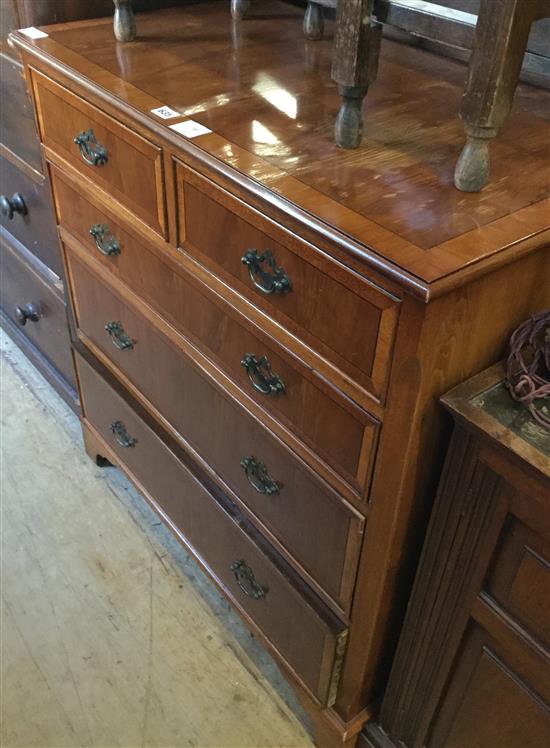 Yewwood chest of drawers